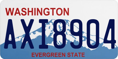 WA license plate AXI8904