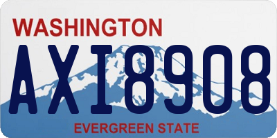 WA license plate AXI8908