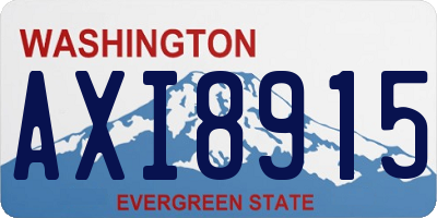 WA license plate AXI8915