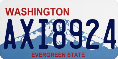 WA license plate AXI8924