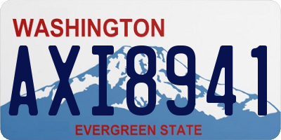 WA license plate AXI8941