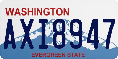 WA license plate AXI8947