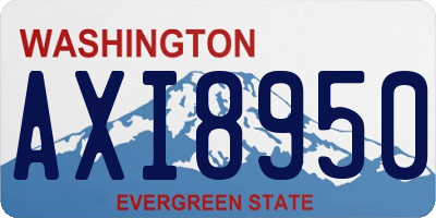 WA license plate AXI8950