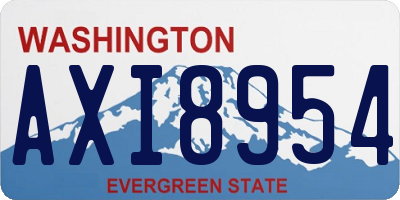 WA license plate AXI8954