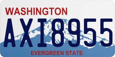 WA license plate AXI8955