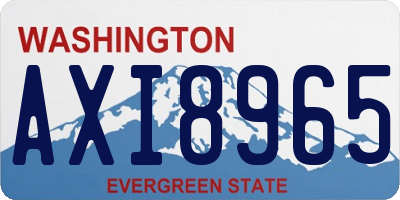 WA license plate AXI8965