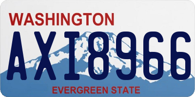 WA license plate AXI8966