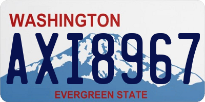 WA license plate AXI8967