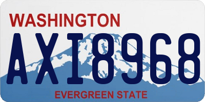WA license plate AXI8968
