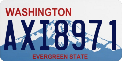 WA license plate AXI8971