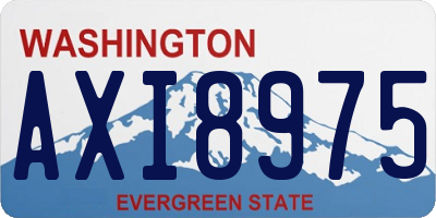 WA license plate AXI8975