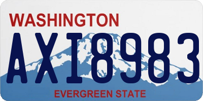 WA license plate AXI8983