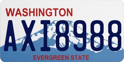WA license plate AXI8988