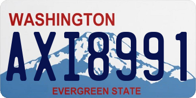 WA license plate AXI8991