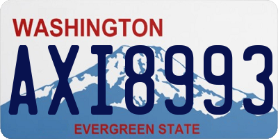 WA license plate AXI8993