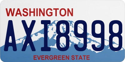 WA license plate AXI8998