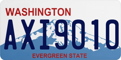 WA license plate AXI9010