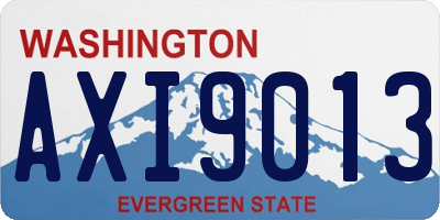 WA license plate AXI9013