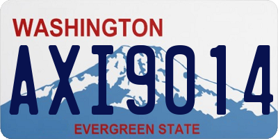WA license plate AXI9014