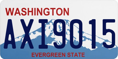 WA license plate AXI9015