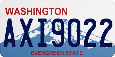 WA license plate AXI9022