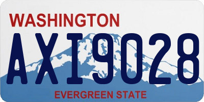 WA license plate AXI9028
