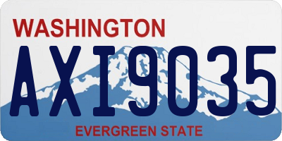 WA license plate AXI9035
