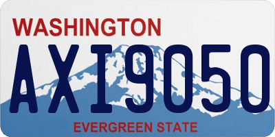 WA license plate AXI9050