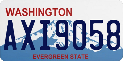 WA license plate AXI9058