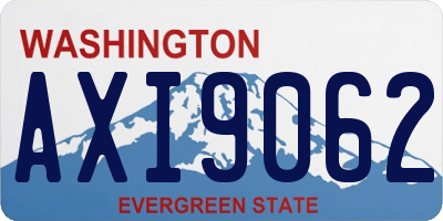WA license plate AXI9062
