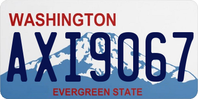 WA license plate AXI9067
