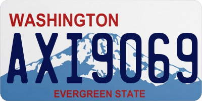 WA license plate AXI9069