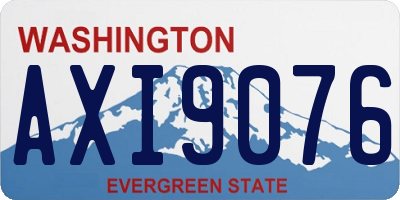 WA license plate AXI9076