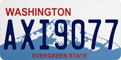 WA license plate AXI9077