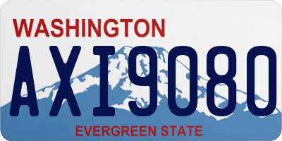 WA license plate AXI9080