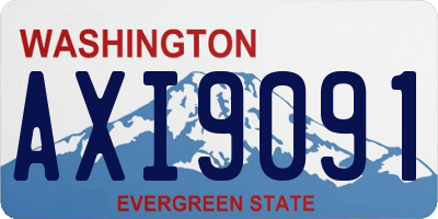 WA license plate AXI9091