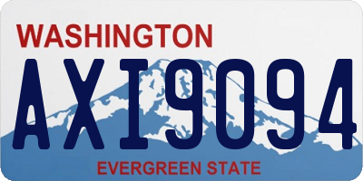 WA license plate AXI9094
