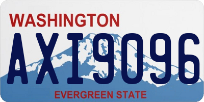 WA license plate AXI9096