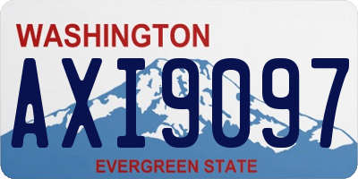 WA license plate AXI9097