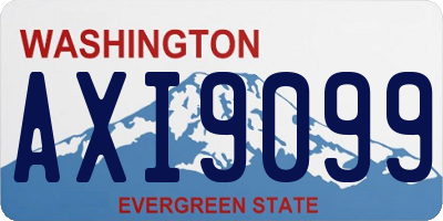WA license plate AXI9099
