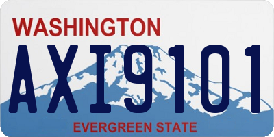 WA license plate AXI9101