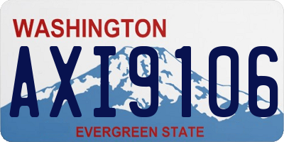 WA license plate AXI9106