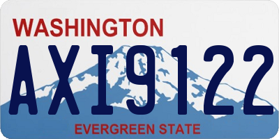 WA license plate AXI9122