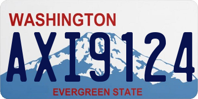 WA license plate AXI9124