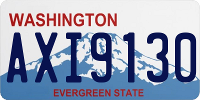 WA license plate AXI9130