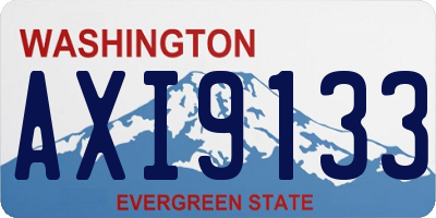 WA license plate AXI9133