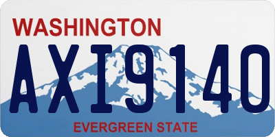 WA license plate AXI9140
