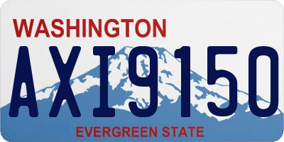 WA license plate AXI9150