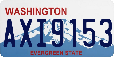 WA license plate AXI9153