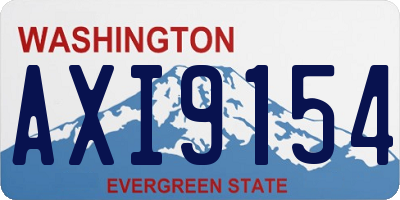 WA license plate AXI9154